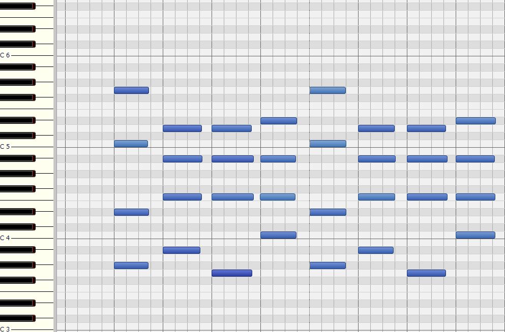 和音の打ち込み例