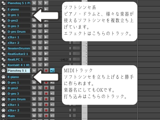 DAWのテンプレート例を解説