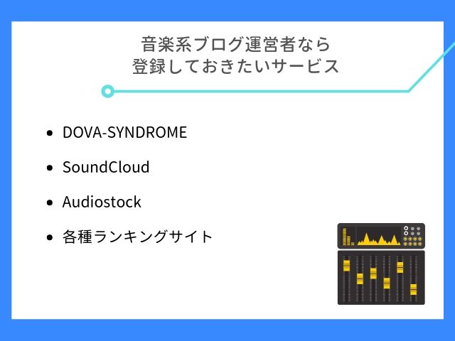 音楽系ブログ登録必須のサービス